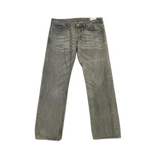 Diesel Viker Jeans Mens 34x30 Gray Regular Straight Denim Pants Wash 008WM